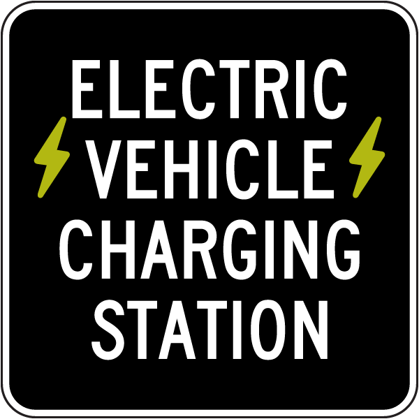 Electric Vehicle Charging Station Sign