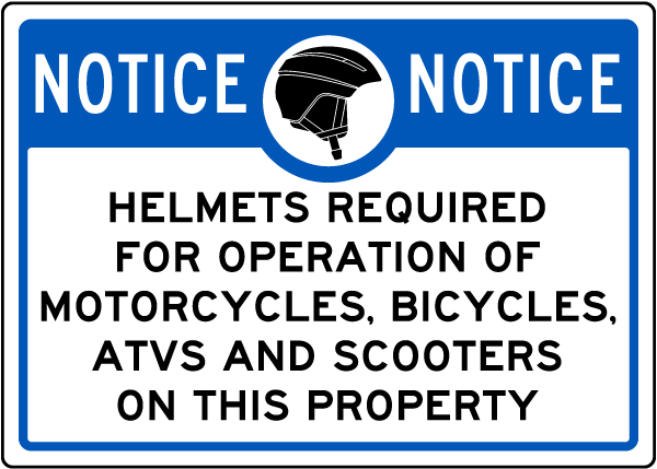 Helmet Required Sign