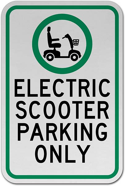Electric Scooter Parking Only Sign