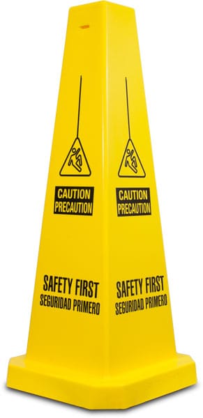 Bilingual Safety First Floor Cone