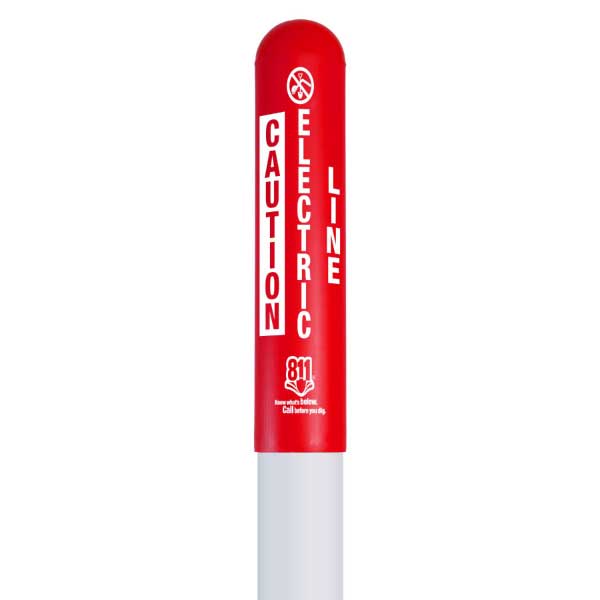 Caution Electric Line Bullet Marker