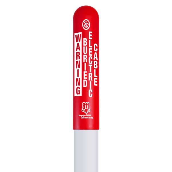Warning Buried Electric Cable Bullet Marker