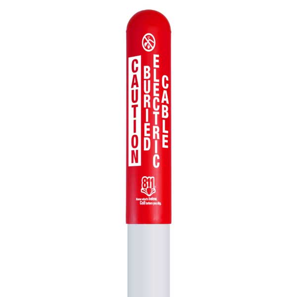 Caution Buried Electric Cable Bullet Marker