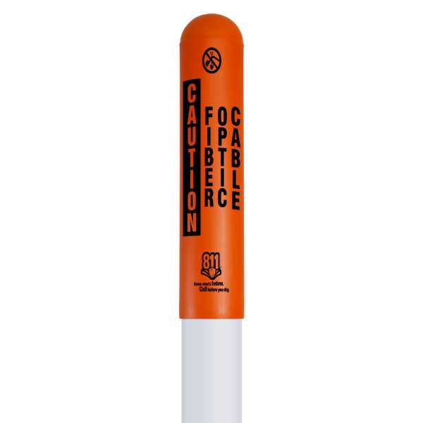 Caution Fiber Optic Cable Bullet Marker