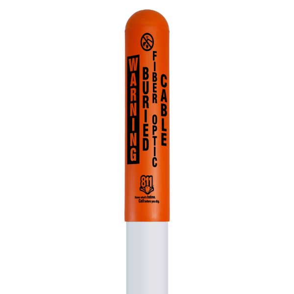Warning Buried Fiber Optic Cable Bullet Marker