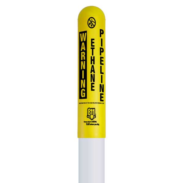 Warning Ethane Pipeline Bullet Marker