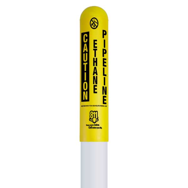 Caution Ethane Pipeline Bullet Marker