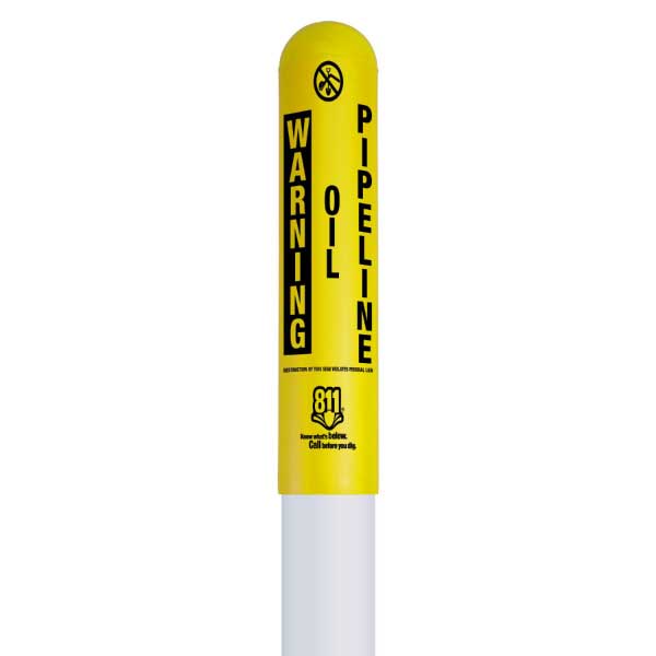 Warning Oil Pipeline Bullet Marker