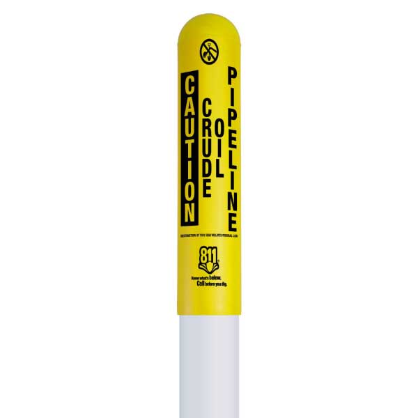 Caution Crude Oil Pipeline Bullet Marker