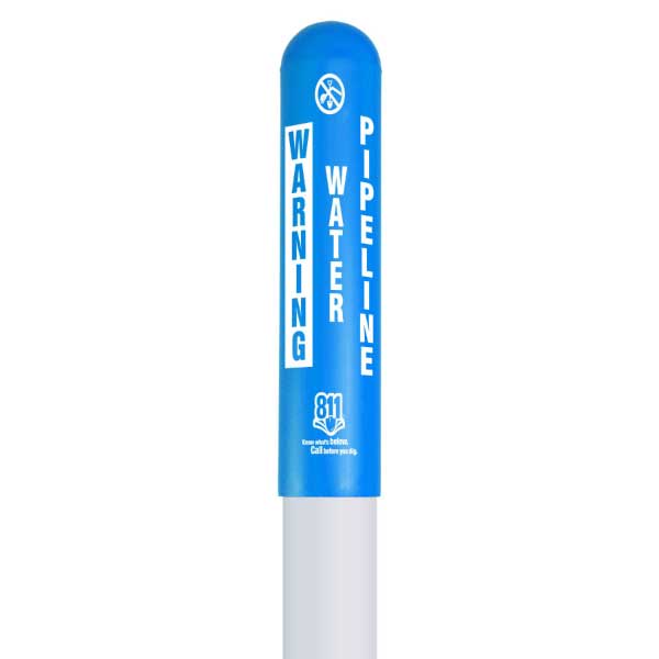Warning Water Pipeline Bullet Marker