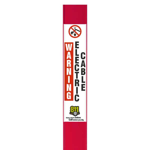 Warning Electric Cable Flat Marker