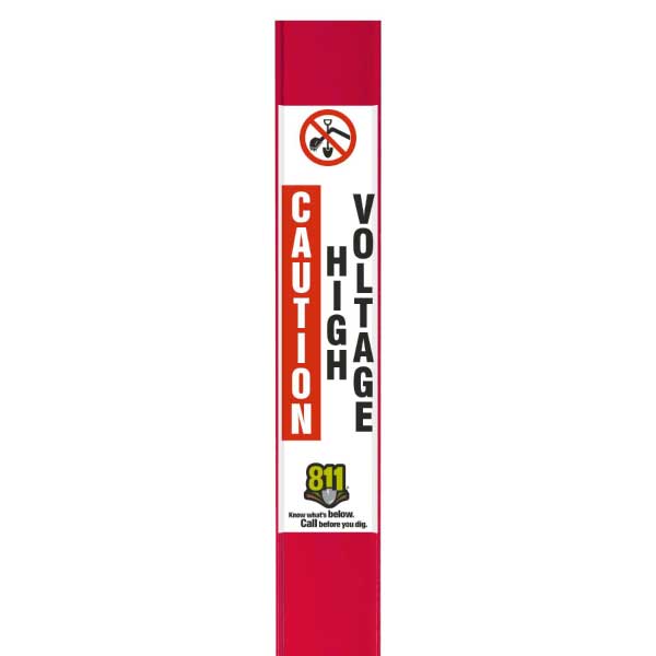 Caution High Voltage Flat Marker