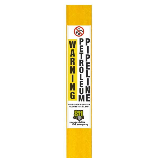 Warning Petroleum Pipeline Flat Marker