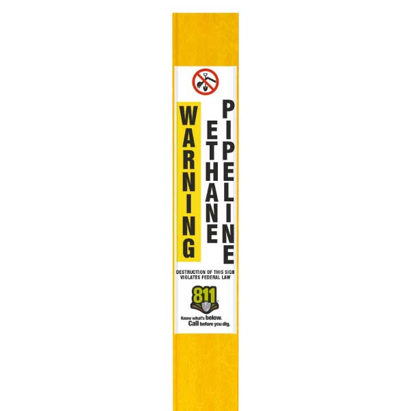 Warning Ethane Pipeline Flat Marker