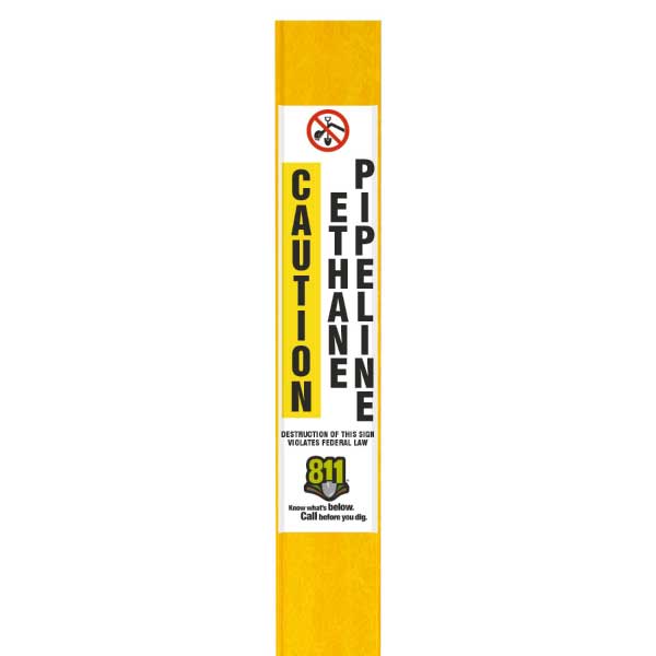 Caution Ethane Pipeline Flat Marker