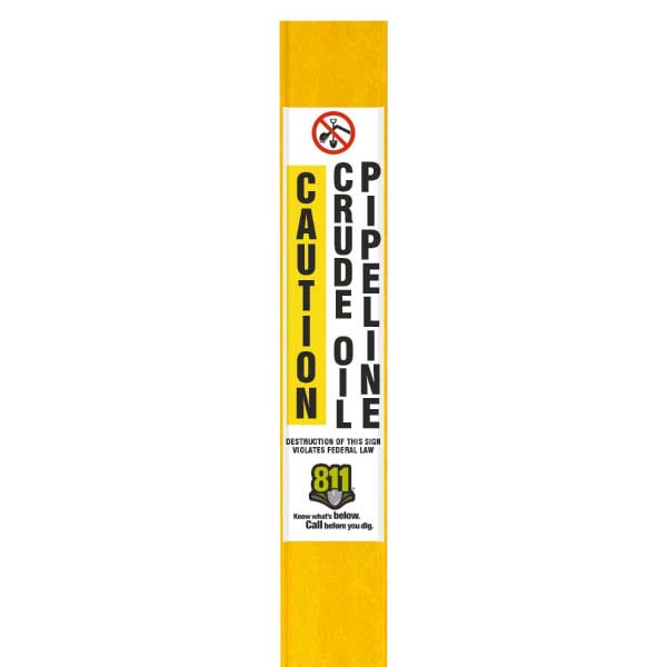 Caution Crude Oil Pipeline Flat Marker