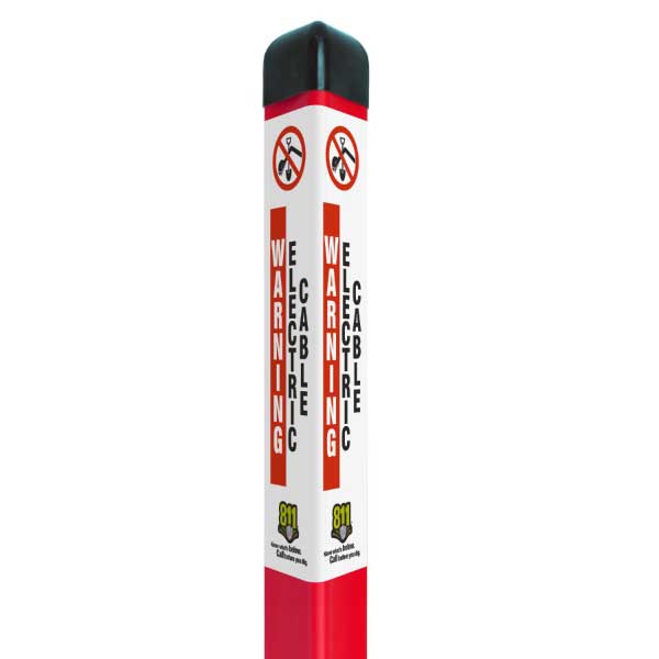 Warning Electric Cable Triangular Marker