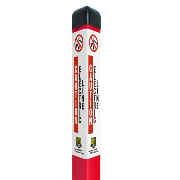 Caution Electric Line Triangular Marker