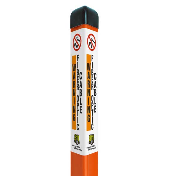 Warning Fiber Optic Cable Triangular Marker