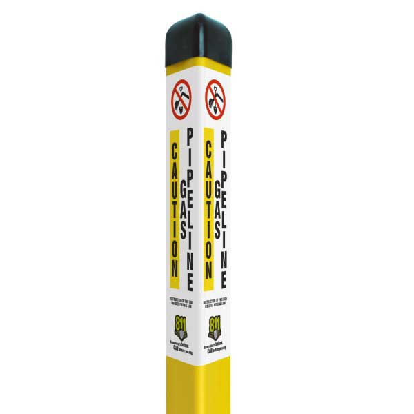 Caution Gas Pipeline Triangular Marker