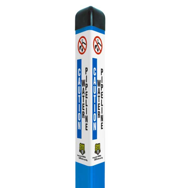 Caution Water Pipeline Triangular Marker