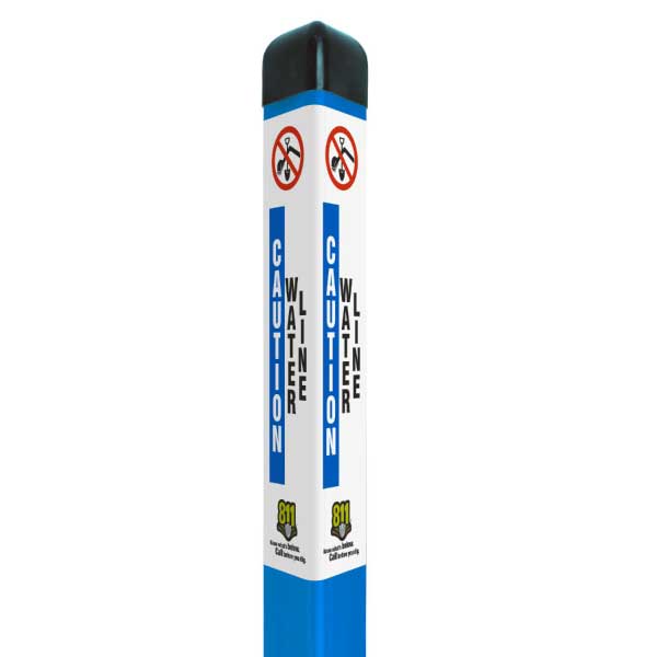 Caution Water Line Triangular Marker