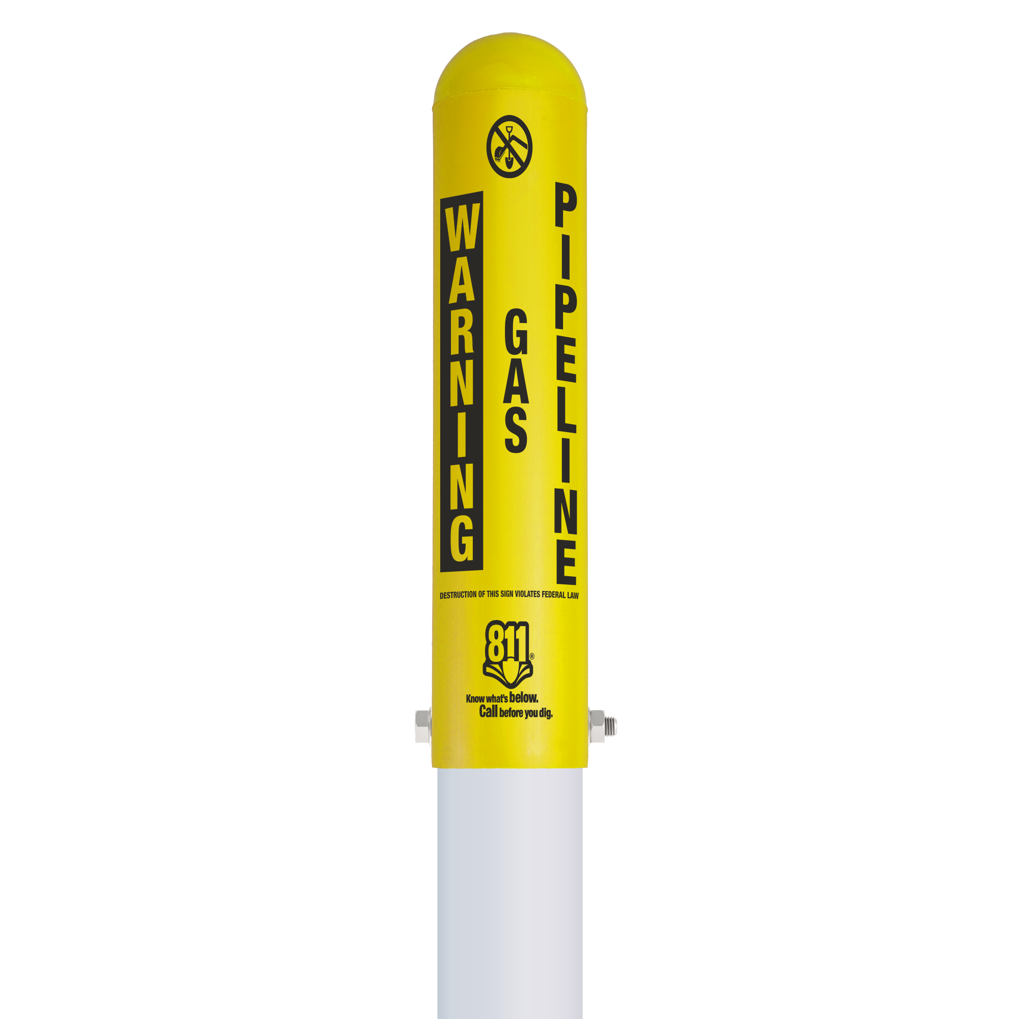 Warning Gas Pipeline Locator Bullet Marker