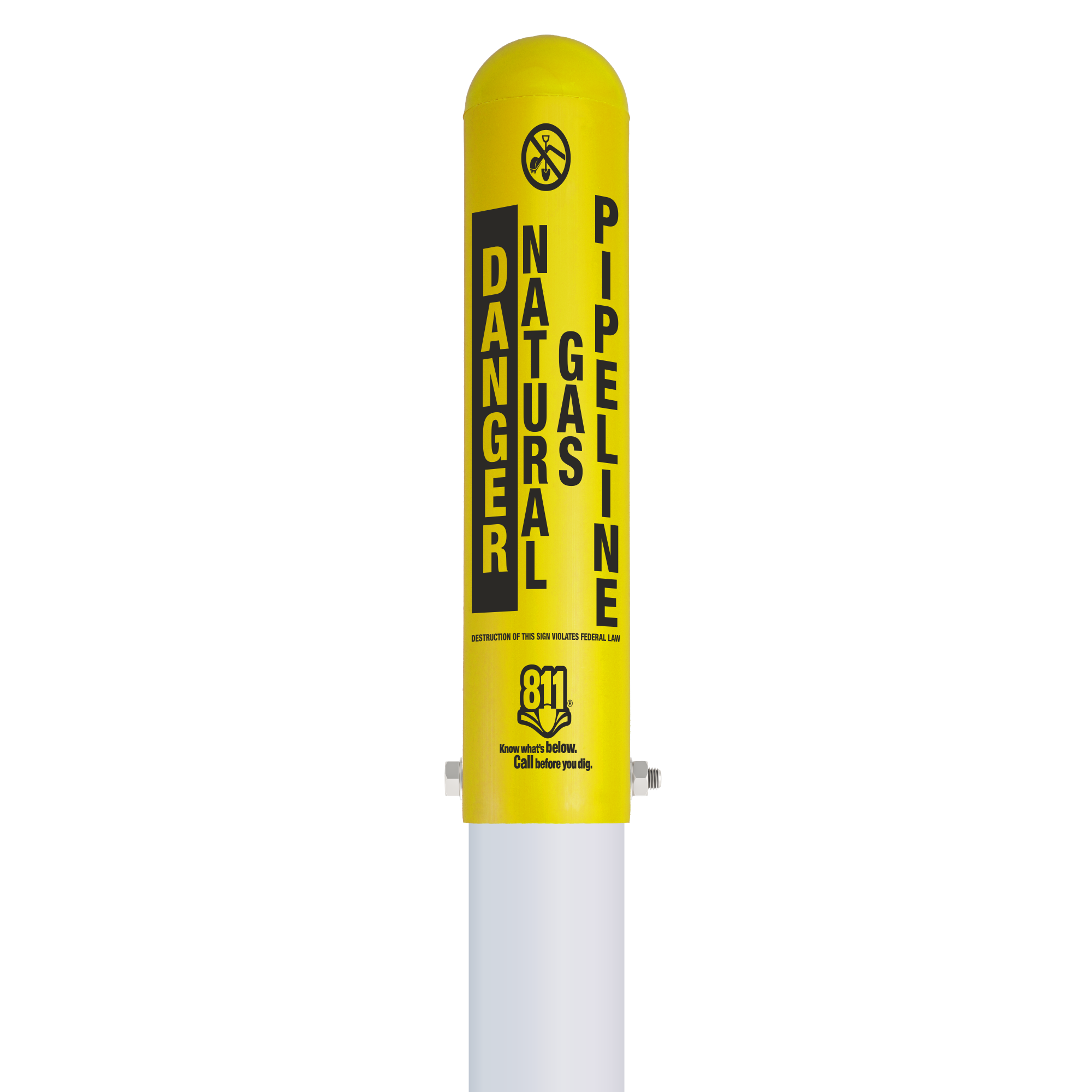 Danger Natural Gas Pipeline Locator Bullet Marker