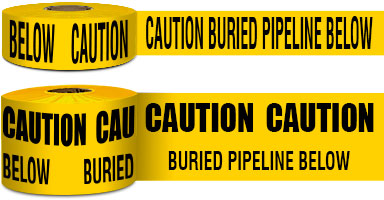 Buried PipeLine Below Non-Detectable Underground Tape