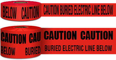 Buried Electric Line Below Non-Detectable Underground Tape