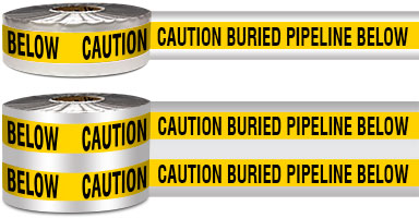 Buried Pipeline Below Detectable Underground Tape