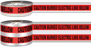 Buried Electric Line Below Detectable Underground Tape