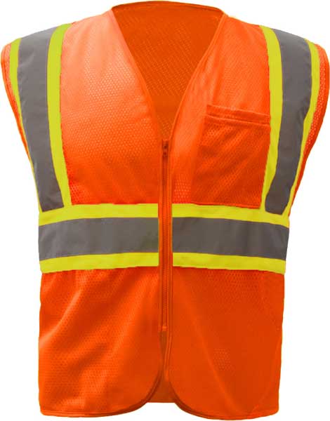ANSI Class 2 Hi-Vis Safety Vest with Contrasting Trim