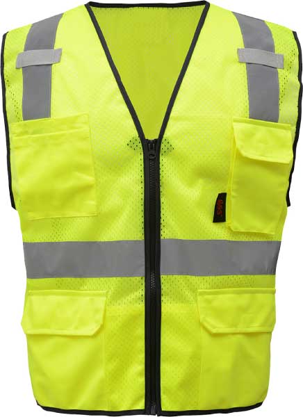 ANSI Class 2 Premium Surveyors Safety Vest with 6 Pockets