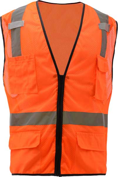 ANSI Class 2 Premium Surveyors Safety Vest with 6 Pockets