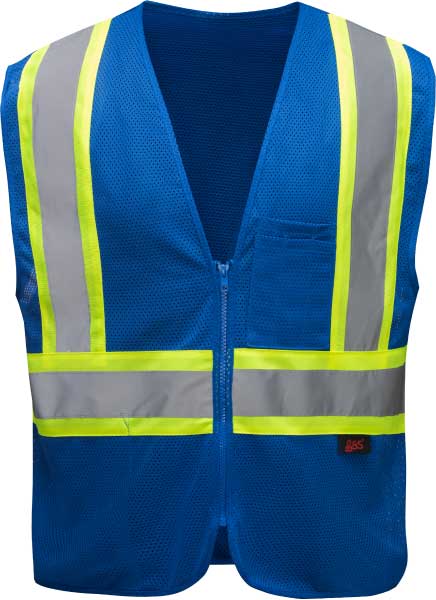 Non-ANSI Enhanced Visibility Mesh Safety Vest, Blue
