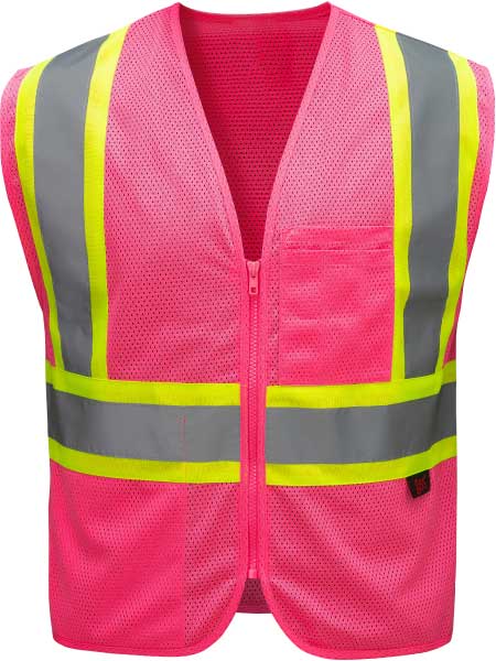 Non-ANSI Enhanced Visibility Mesh Safety Vest, Pink