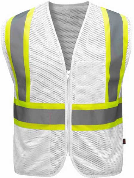 Non-ANSI Enhanced Visibility Mesh Safety Vest, White