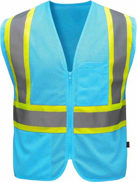 Non-ANSI Enhanced Visibility Mesh Safety Vest, Turquoise