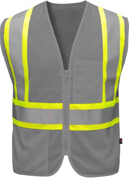Non-ANSI Enhanced Visibility Mesh Safety Vest, Gray