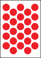 3/4" Diameter Vinyl Stick-on Red Circles