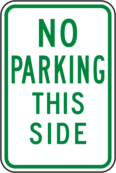 No Parking This Side Sign