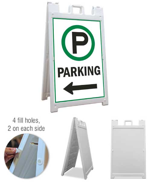 Parking Left Arrow Sandwich Board Sign