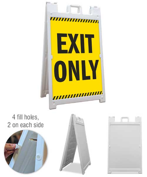 Exit Only Sandwich Board Sign