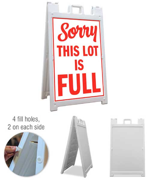 Sorry This Lot is Full A-Frame Sign