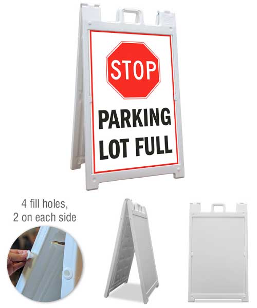 Stop Parking Lot Full Sandwich Board Sign
