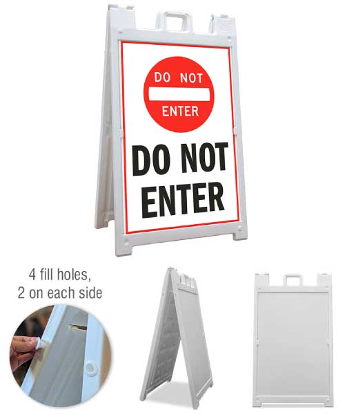Do Not Enter Sandwich Board Sign