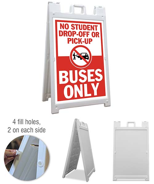 Student Drop-Off Or Pick-Up Floor Sign