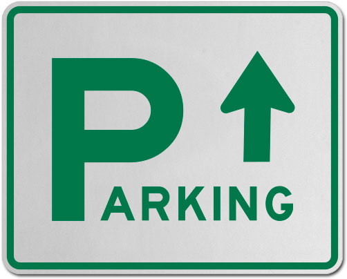 Parking Area Sign (Up Arrow)