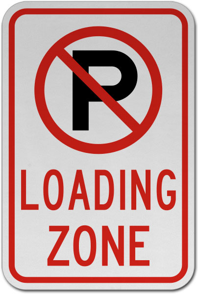 No Parking Loading Zone Sign